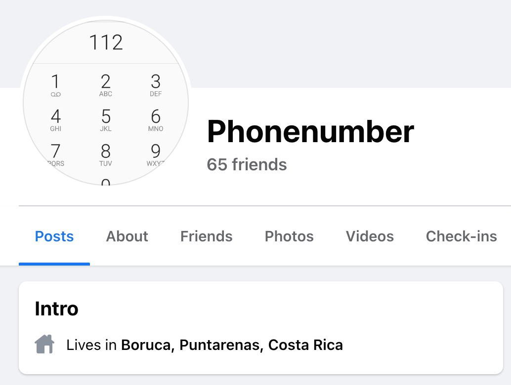 Phonenumber's Facebook page
